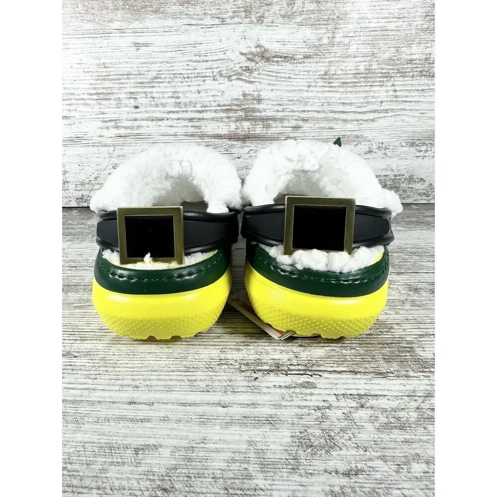 NEW Youth Buddy The Elf × Crocs Fleece Lined Green Clogs Sz 2 - Picture 5 of 9
